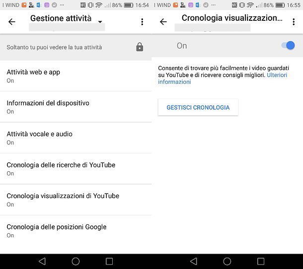 Come cancellare cronologia YouTube Huawei