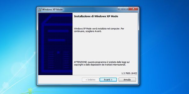 Windows XP Mode installazione