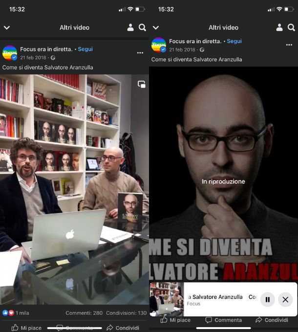 Guardare i video su Facebook da smartphone e tablet