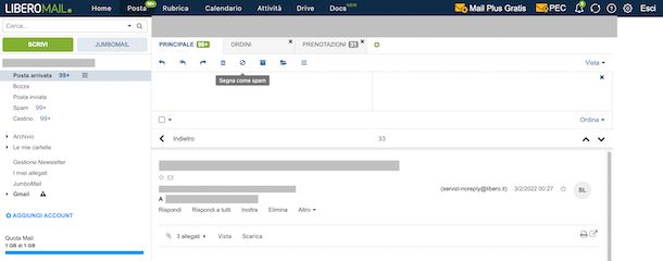 Libero Mail spam