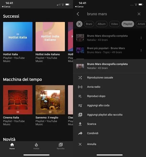YouTube Music per Android