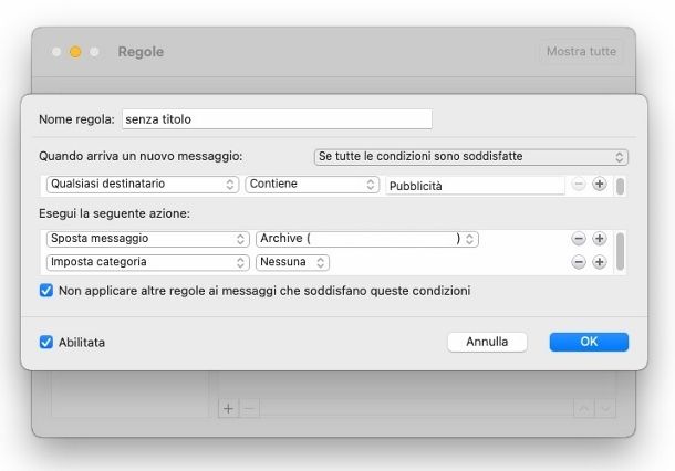 Archiviare email Outlook macOS