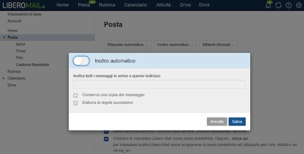 Come deviare mail Libero su Gmail