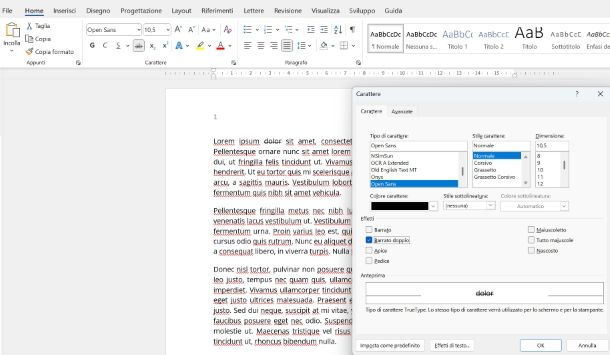 Come barrare una parola su Word