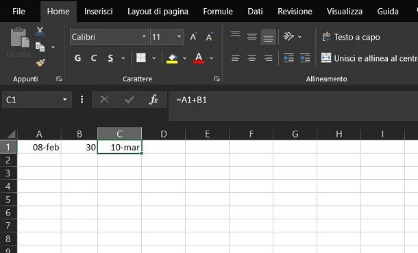 Sommare date Excel