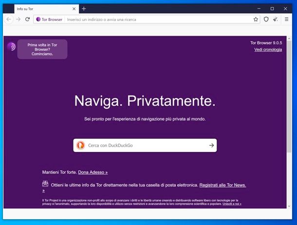 Cone navigare anonimi gratis: rete Tor