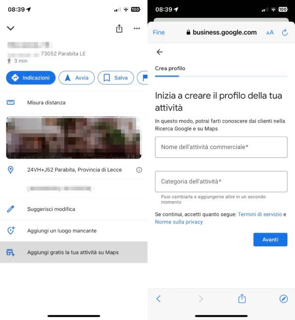 Comparire su Google Maps come attività commerciale