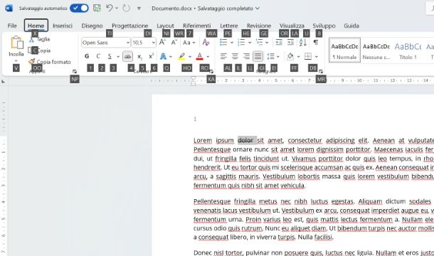Come barrare una parola su Word con la tastiera