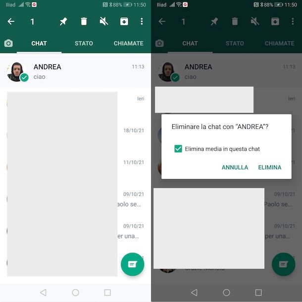 Come eliminare contatto WhatsApp senza eliminarlo dalla rubrica