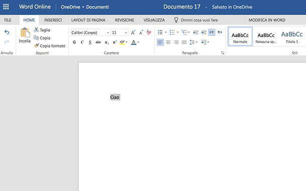 Come togliere effetto barrato in Word Online