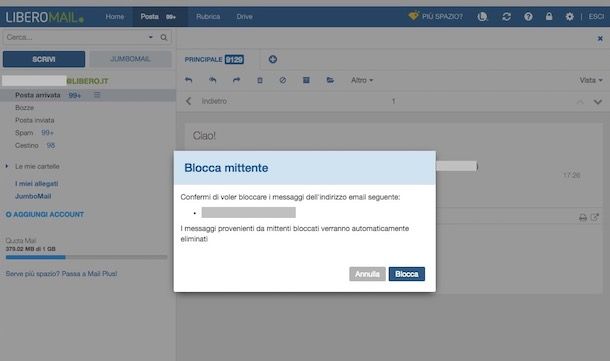 Come bloccare email indesiderate su Libero | Salvatore Aranzulla