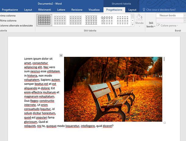 Come ancorare un'immagine in Word