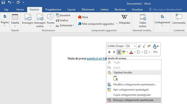 Come eliminare collegamenti ipertestuali da Word