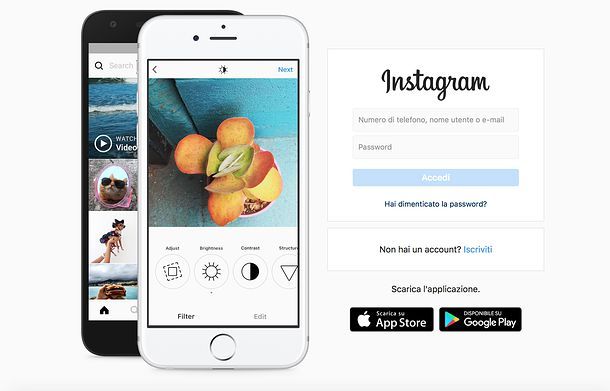 Accedere a Instagram