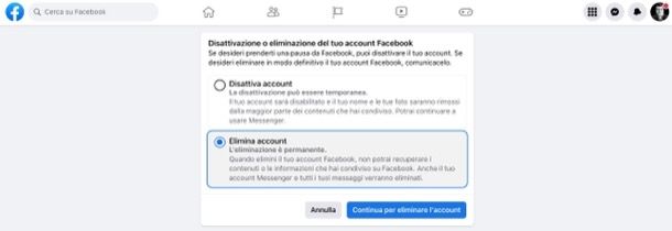 Come cancellarsi da Facebook definitivamente