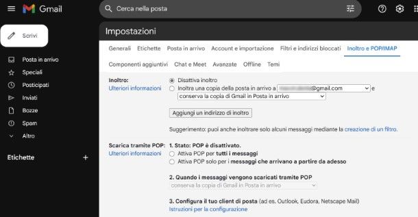 Come deviare i messaggi ricevuti su Gmail verso altri indirizzi