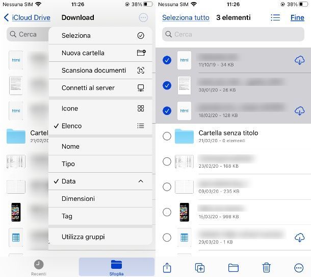 Come selezionare più file su iOS/iPadOS