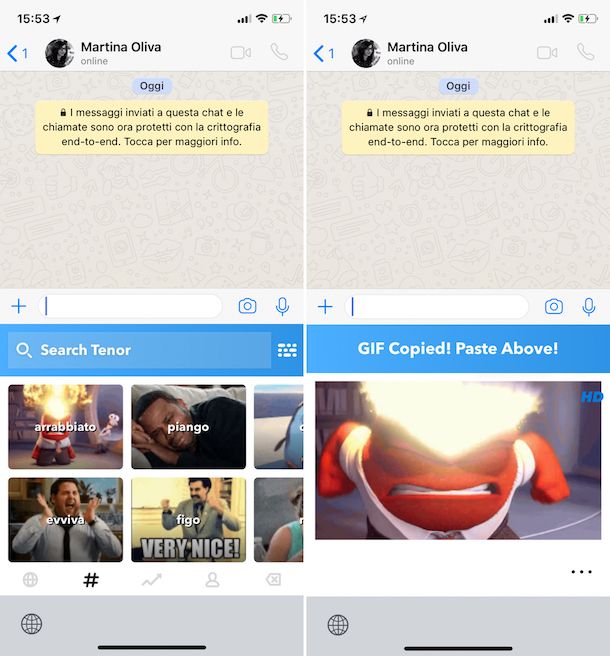 Come mandare GIF su WhatsApp iPhone