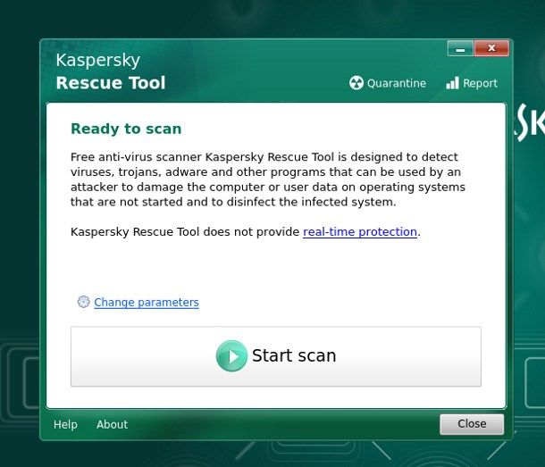 Come eliminare virus dal PC senza formattare - Kaspersky Rescue Disk