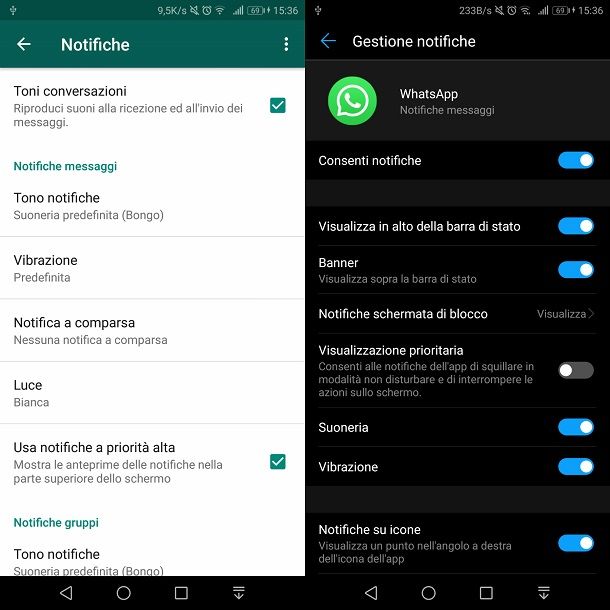 Attivare le notifiche WhatsApp