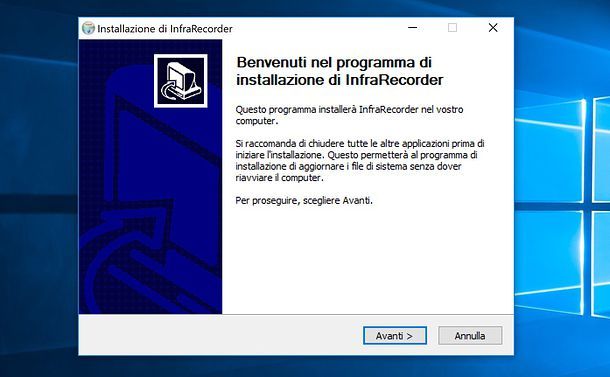 Installazione InfraRecorder