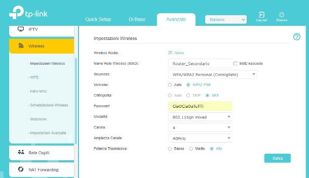 Come collegare due router WiFi alla stessa linea ADSL a cascata (LAN-WAN)