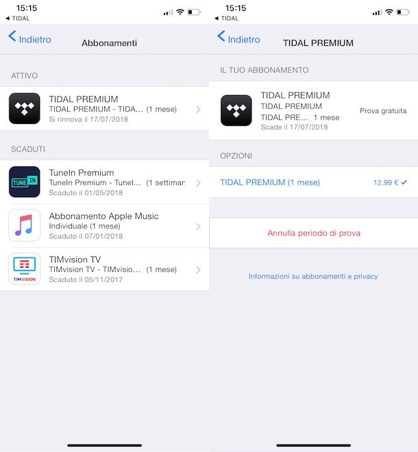 Come cancellare abbonamento app iPhone