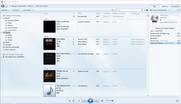 Come masterizzare un CD dati con Windows Media Player