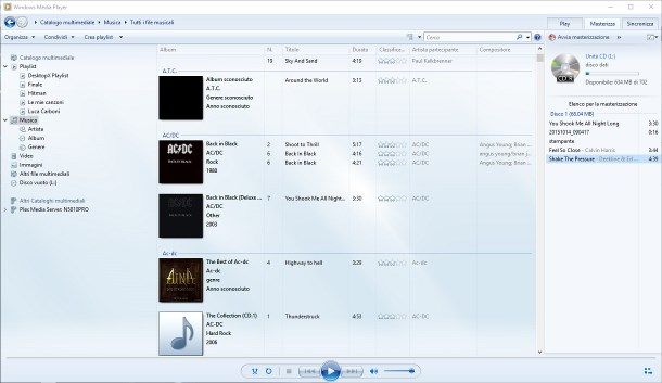 Come masterizzare un CD dati con Windows Media Player