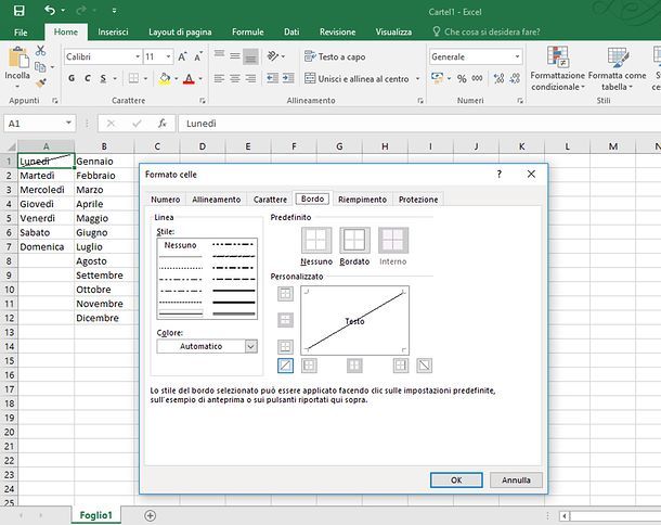 Come barrare una casella Excel