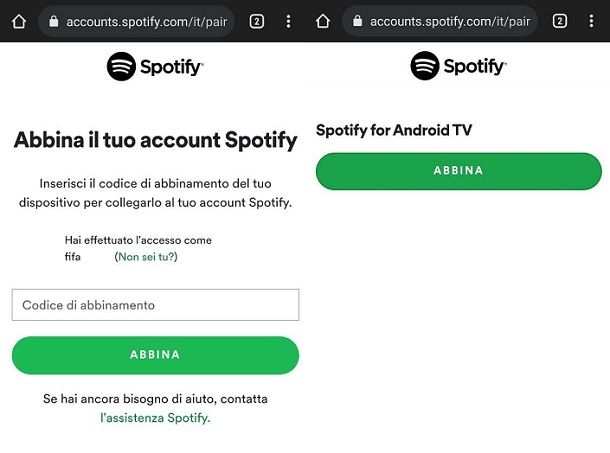 Come collegare Spotify alla TV Android