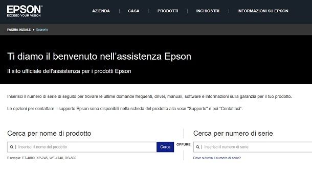 Assistenza Epson In caso di ulteriori problemi