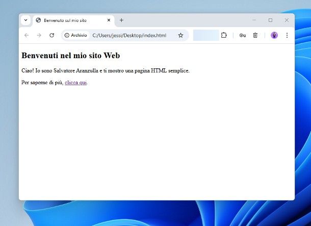 Come creare un sito Web HTML