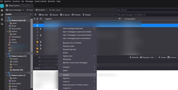 Archiviare la posta elettronica con Thunderbird