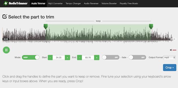 Programma per modificare musica online