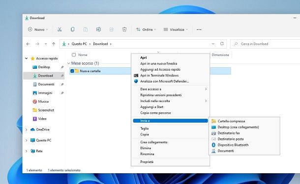 Creare un collegamento sul desktop di una cartella