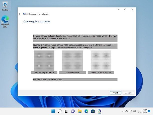 windows 11 calibrazione