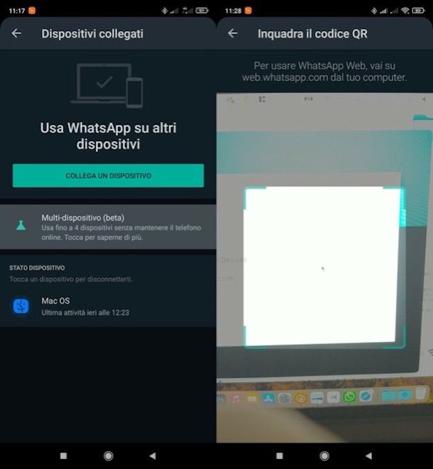 WhatsApp funzione multidispositivo beta su Android
