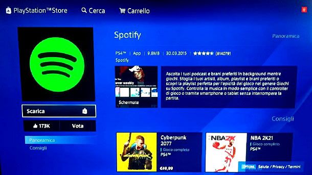 Come scaricare Spotify su PlayStation 4