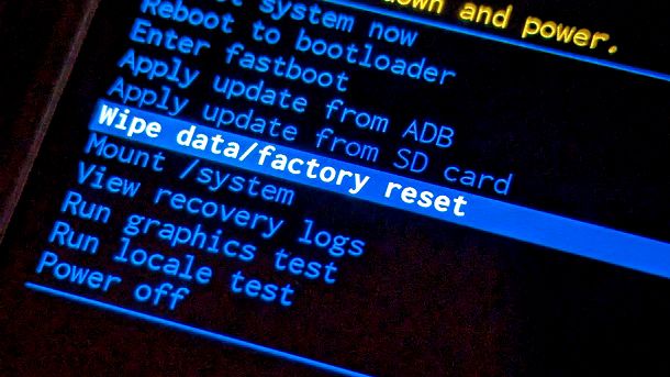 Wipe data factory reset recovery Android