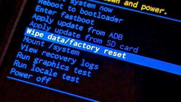 Wipe data factory reset recovery Android