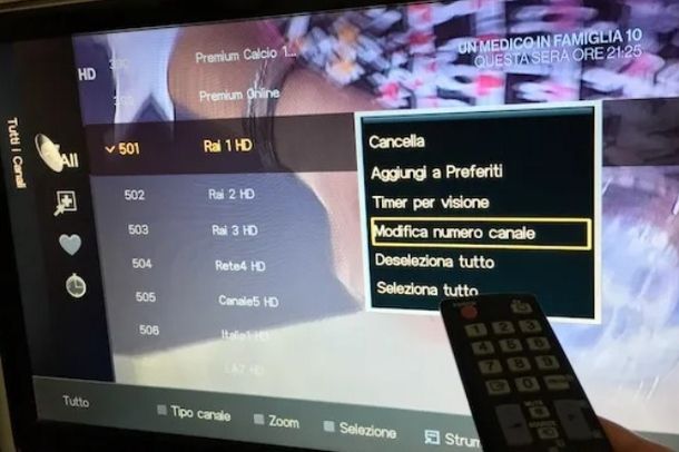 Ordinare canali TV Samsung