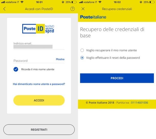Come recuperare codice PosteID