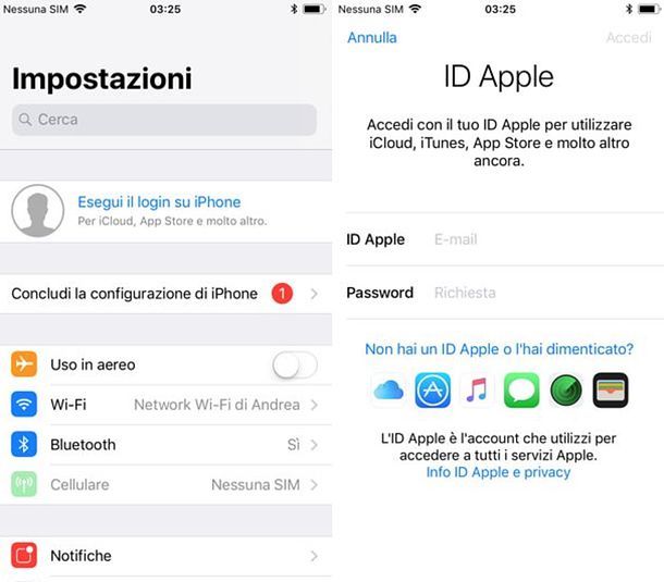 Sincronizzare contatti iPhone su iCloud