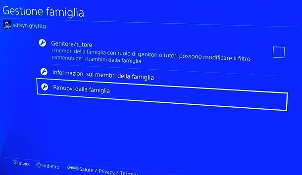 Come eliminare un account PS4