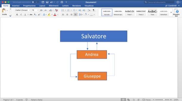 Mappa concettuale su Word