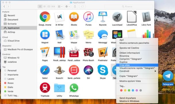 Come creare un collegamento sul desktop