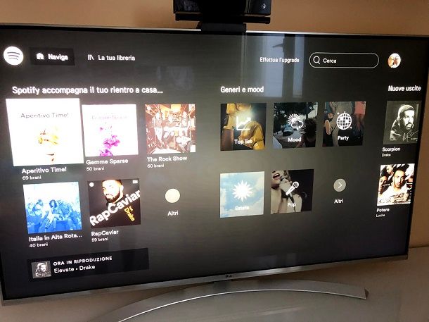 spotify su smart tv samsung