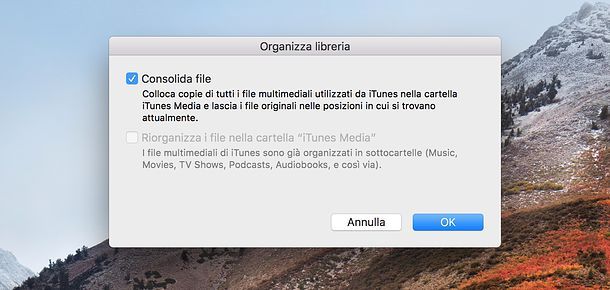 Come esportare libreria iTunes