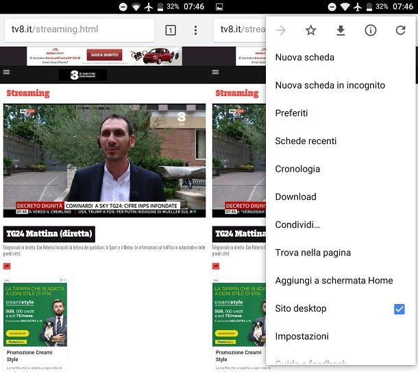 Come vedere TV8 Salvatore Aranzulla